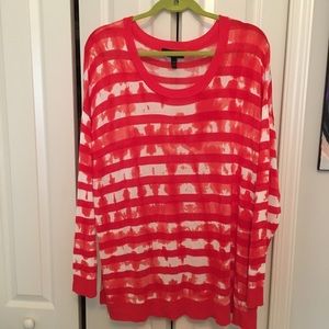 lane bryant 18/20 coral tunic sweater